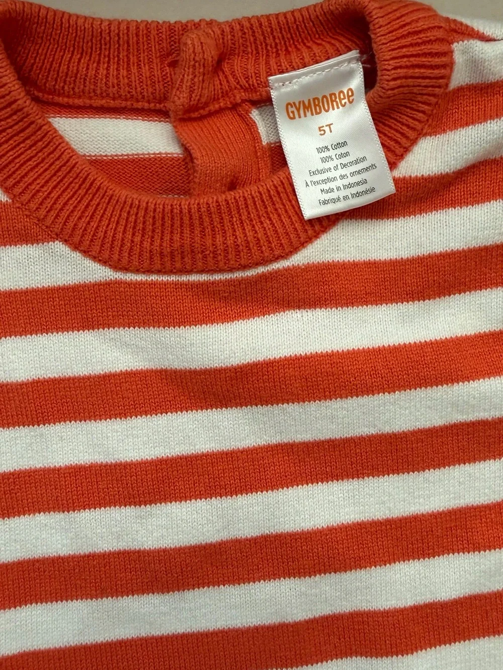 Gymboree 5T Lil Pumpkin Orange and White Striped Sweater Dress and Tights